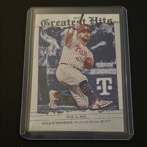 Topps Kyle Schwarber Greatest Hits Baseball Card - Red, White, Navy